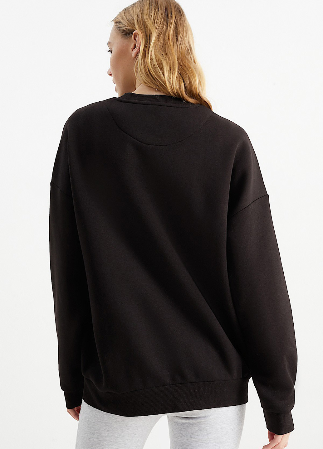 Черный свитшот C&A надпись без декора (314477125)