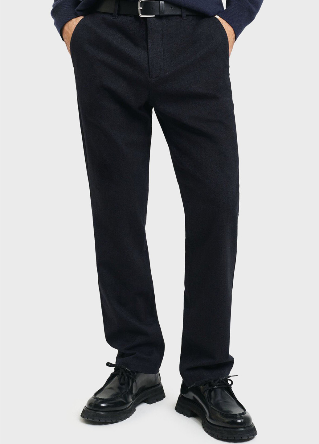 Темно-синие кэжуал, классические демисезонные классические, прямые брюки Gant