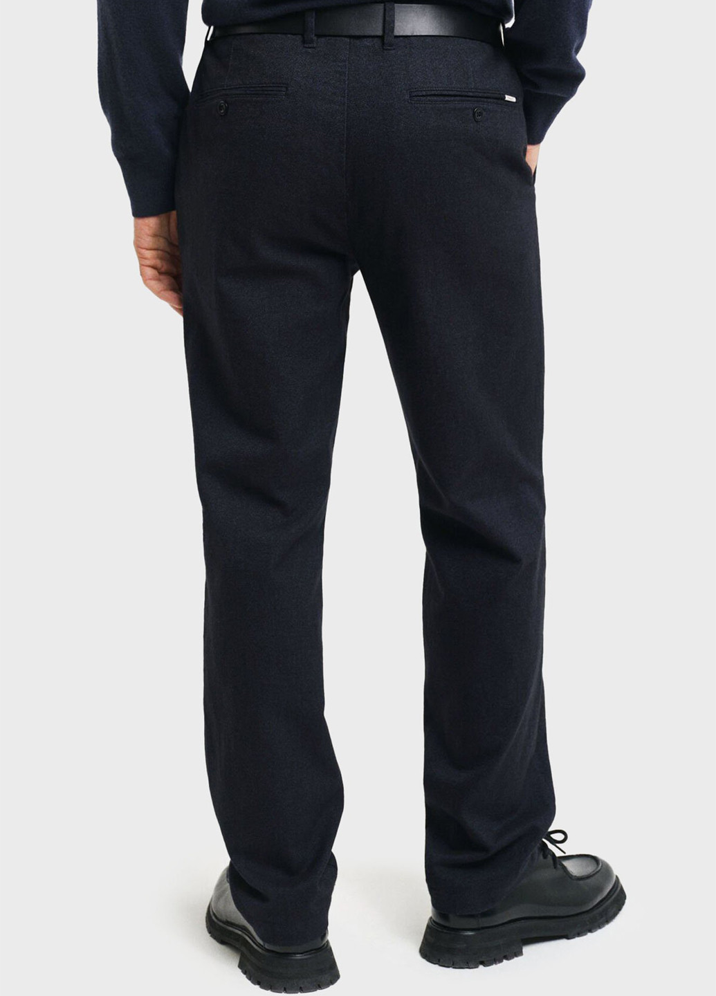 Темно-синие кэжуал, классические демисезонные классические, прямые брюки Gant