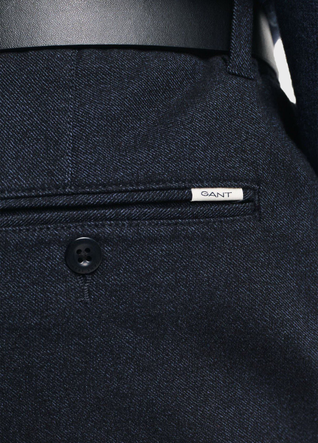 Темно-синие кэжуал, классические демисезонные классические, прямые брюки Gant