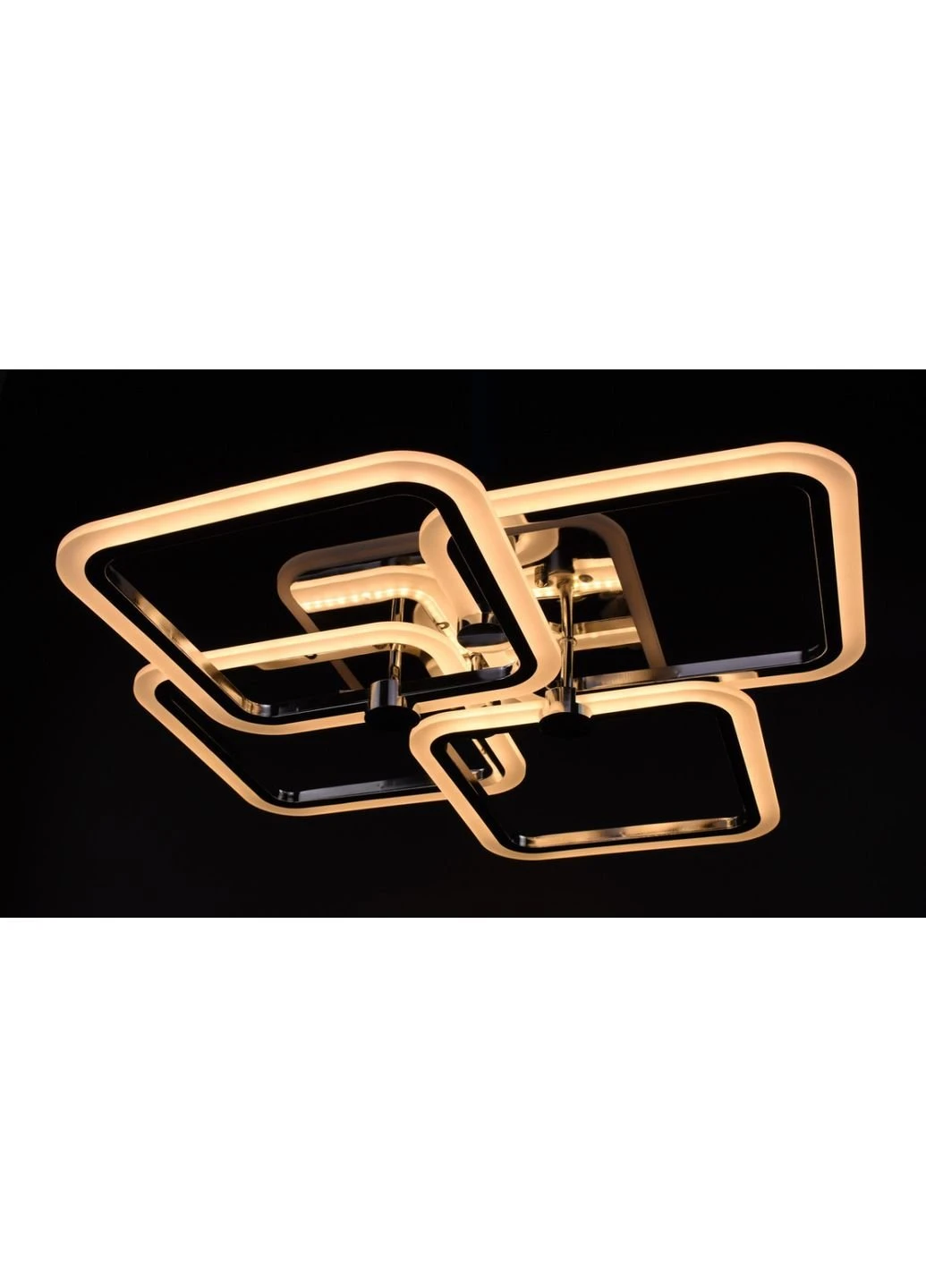 Люстра потолочная LED с пультом A2503/4S-RGB-ch Хром 10х56х65 см. Sunnysky (253528156)