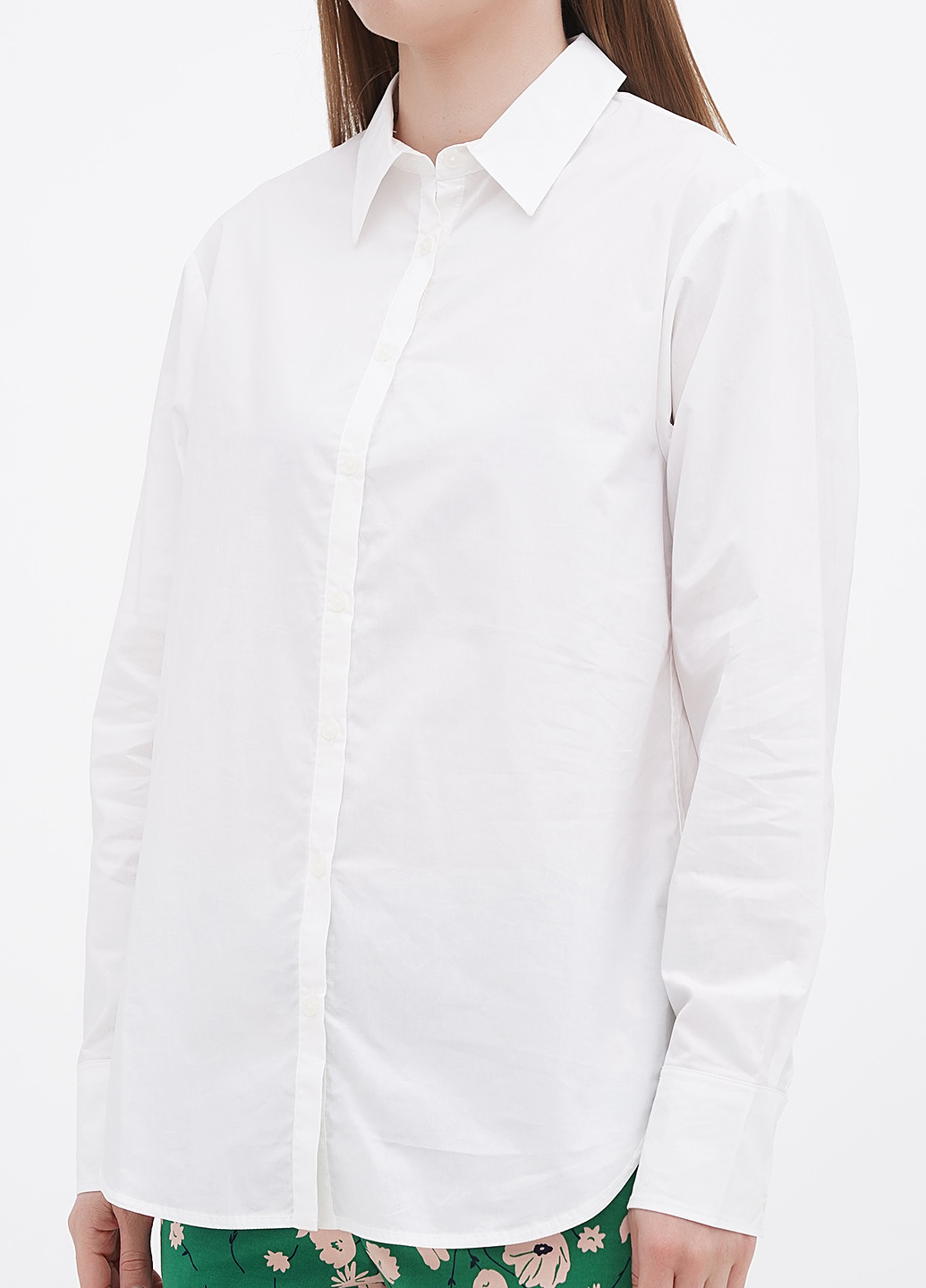 Белая кэжуал рубашка однотонная Boden