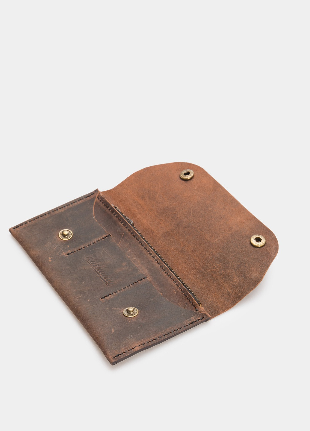 Кожаный портмоне кошелек K2 темно-коричневый винтажный Kozhanty (252315378)