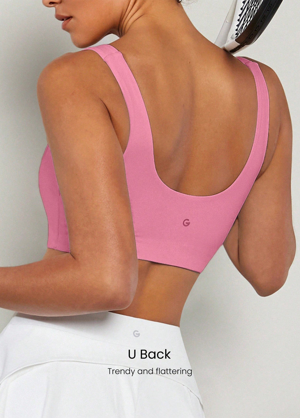Розовый топ бюстгальтер SHEIN без косточек полиамид