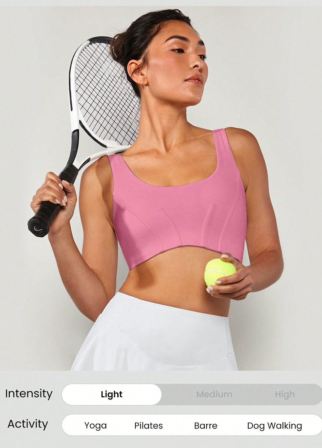 Розовый топ бюстгальтер SHEIN без косточек полиамид