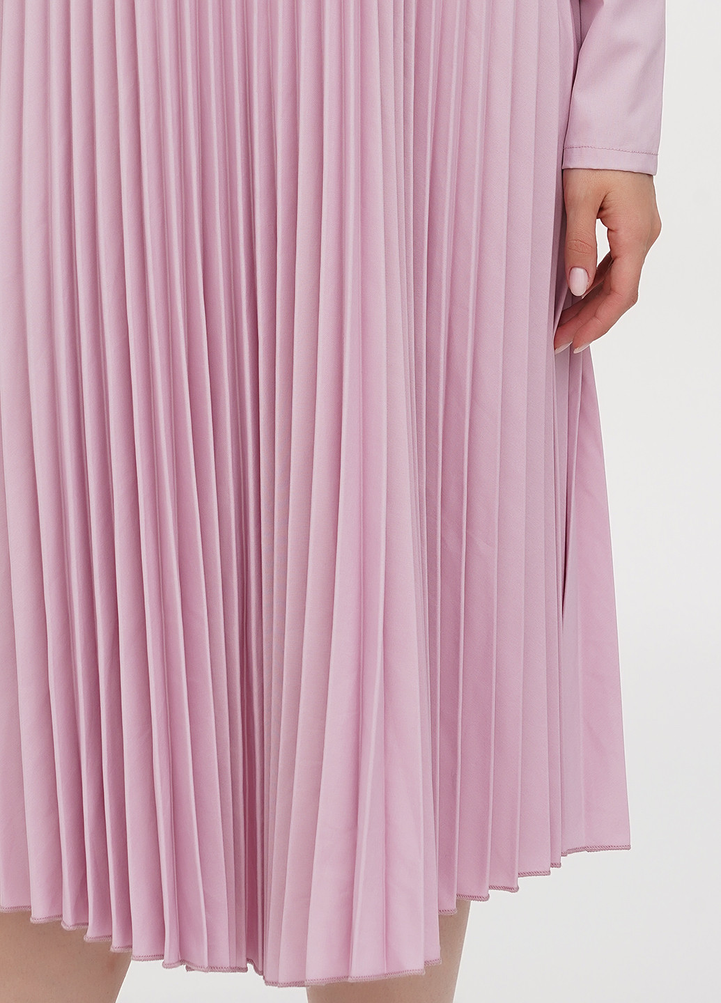 Светло-лиловое кэжуал платье плиссированное Boohoo однотонное