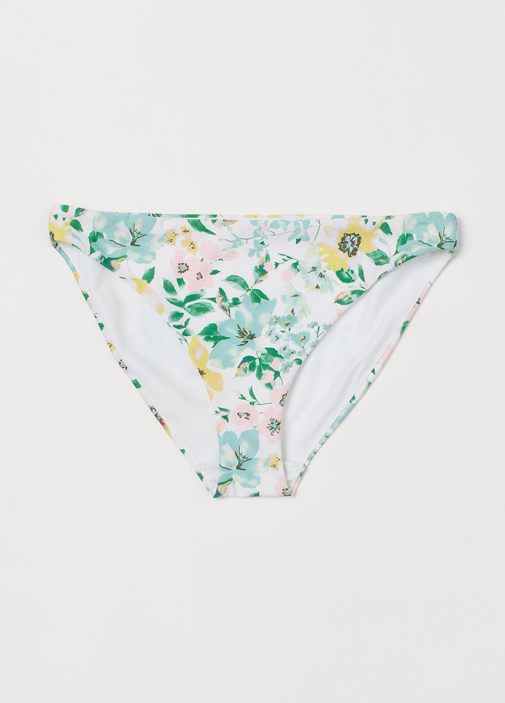 Мятные купальные трусики-плавки с цветочным принтом H&M