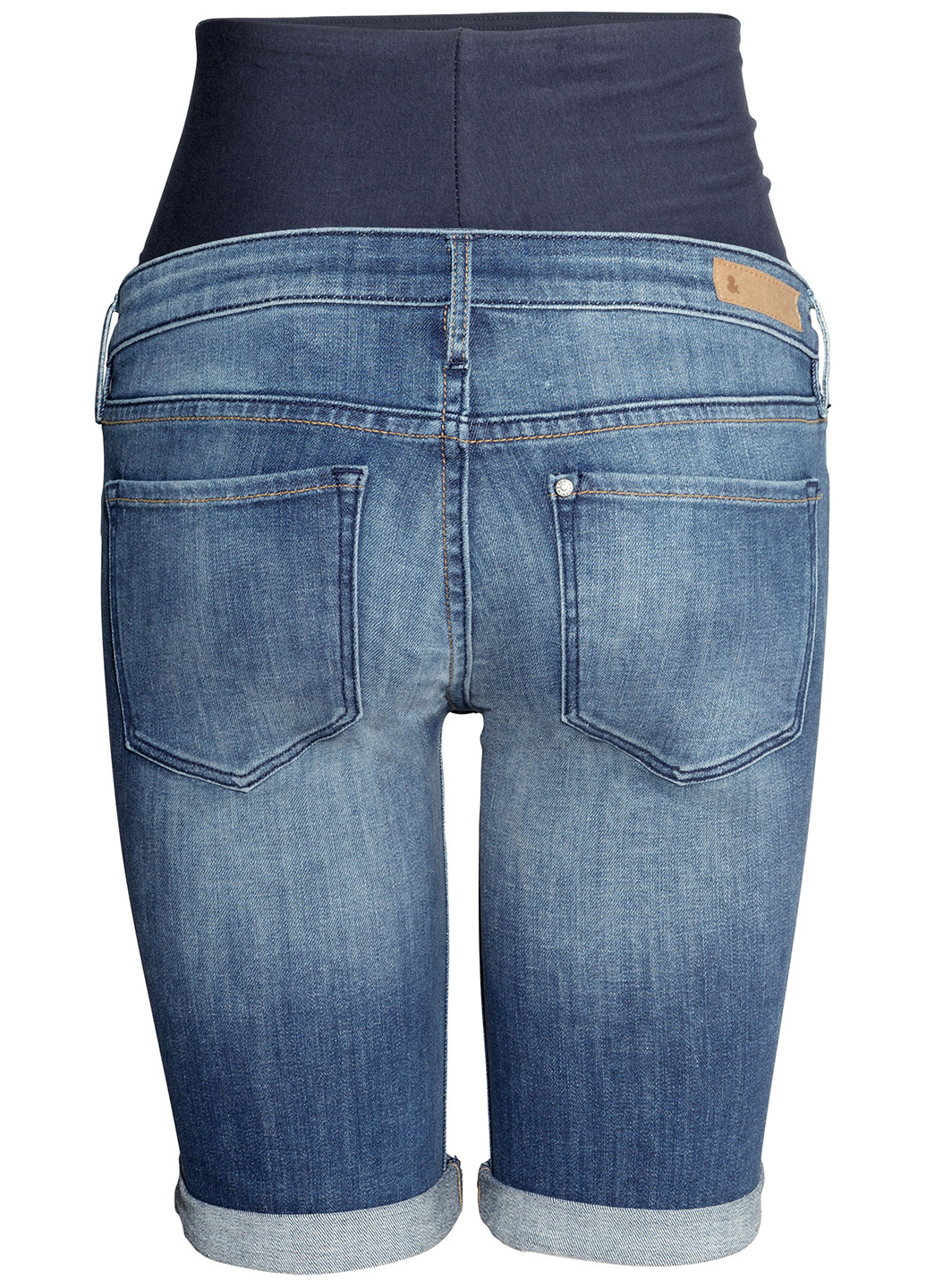 Шорты для беременных H&M чиносы однотонные синие джинсовые