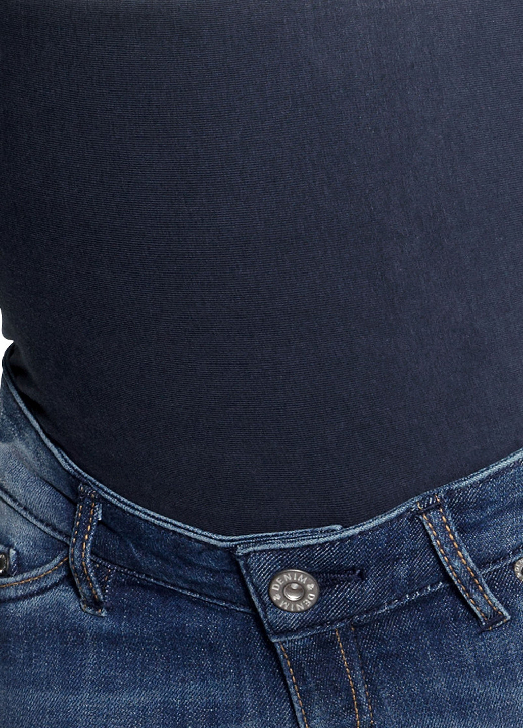 Шорты для беременных H&M чиносы однотонные синие джинсовые