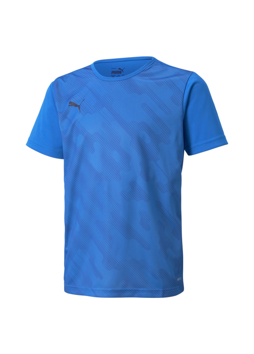 Синяя демисезонная детская футболка individualrise graphic youth football tee Puma