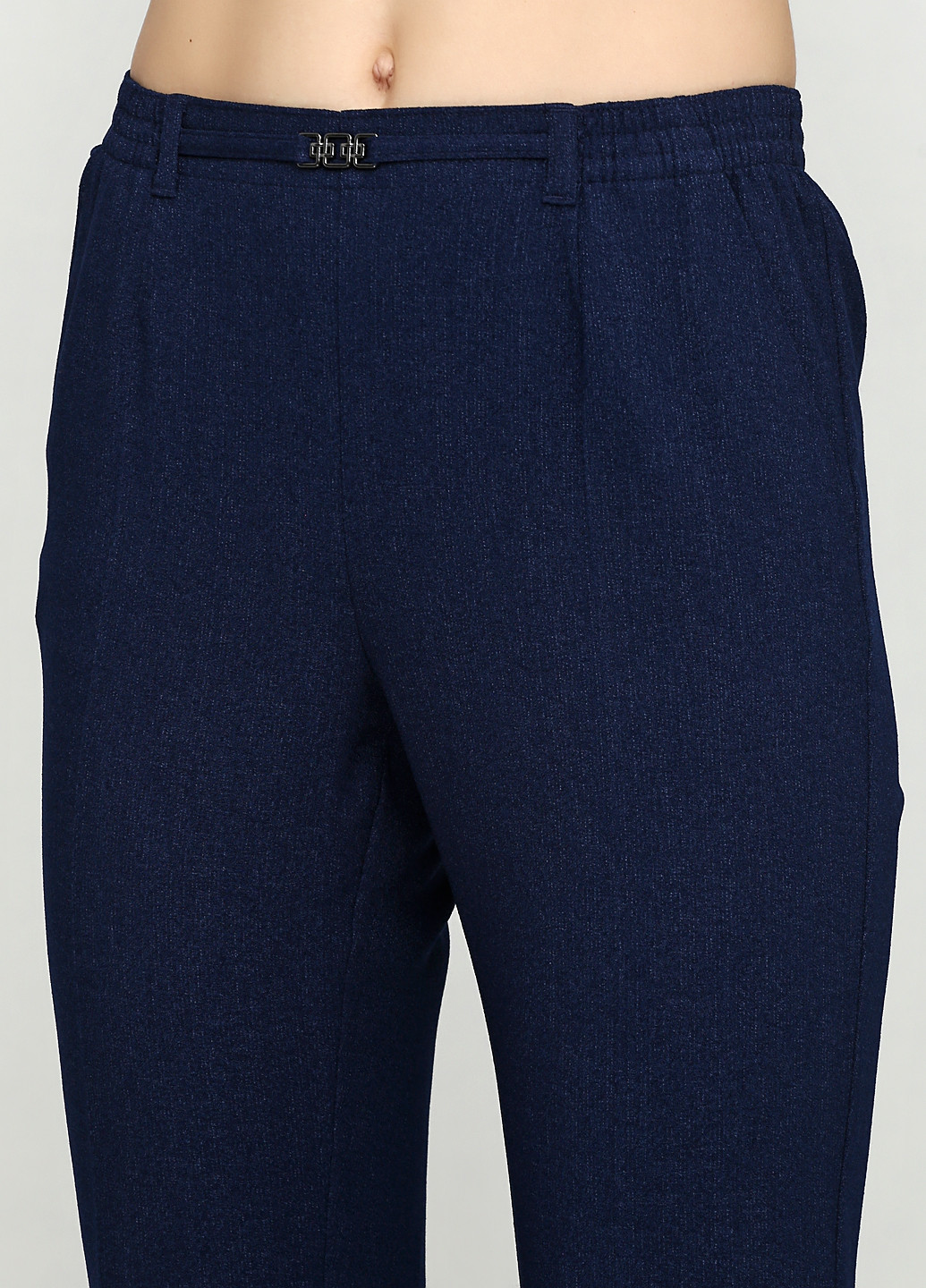 Темно-синие классические демисезонные прямые брюки BRANDTEX CLASSIC