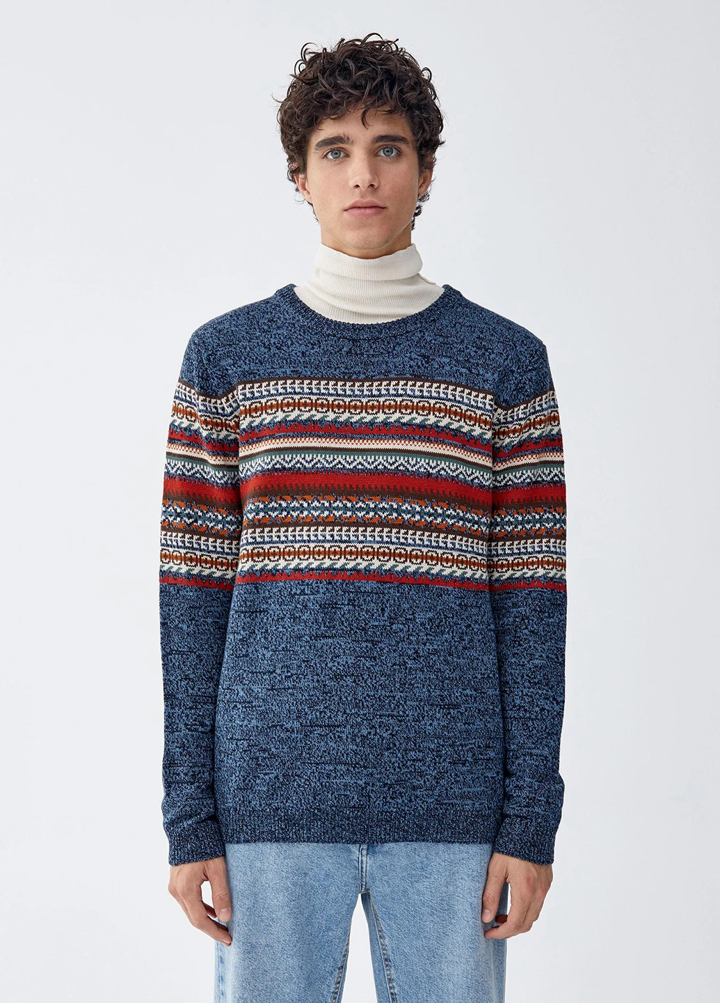 Темно-синій демісезонний джемпер джемпер Pull & Bear