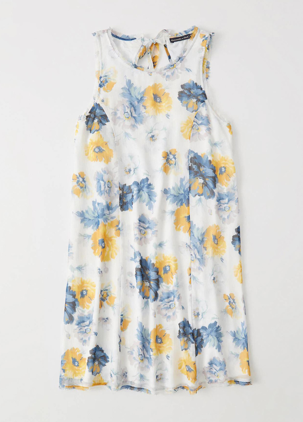 Белое кэжуал платье Abercrombie & Fitch с цветочным принтом