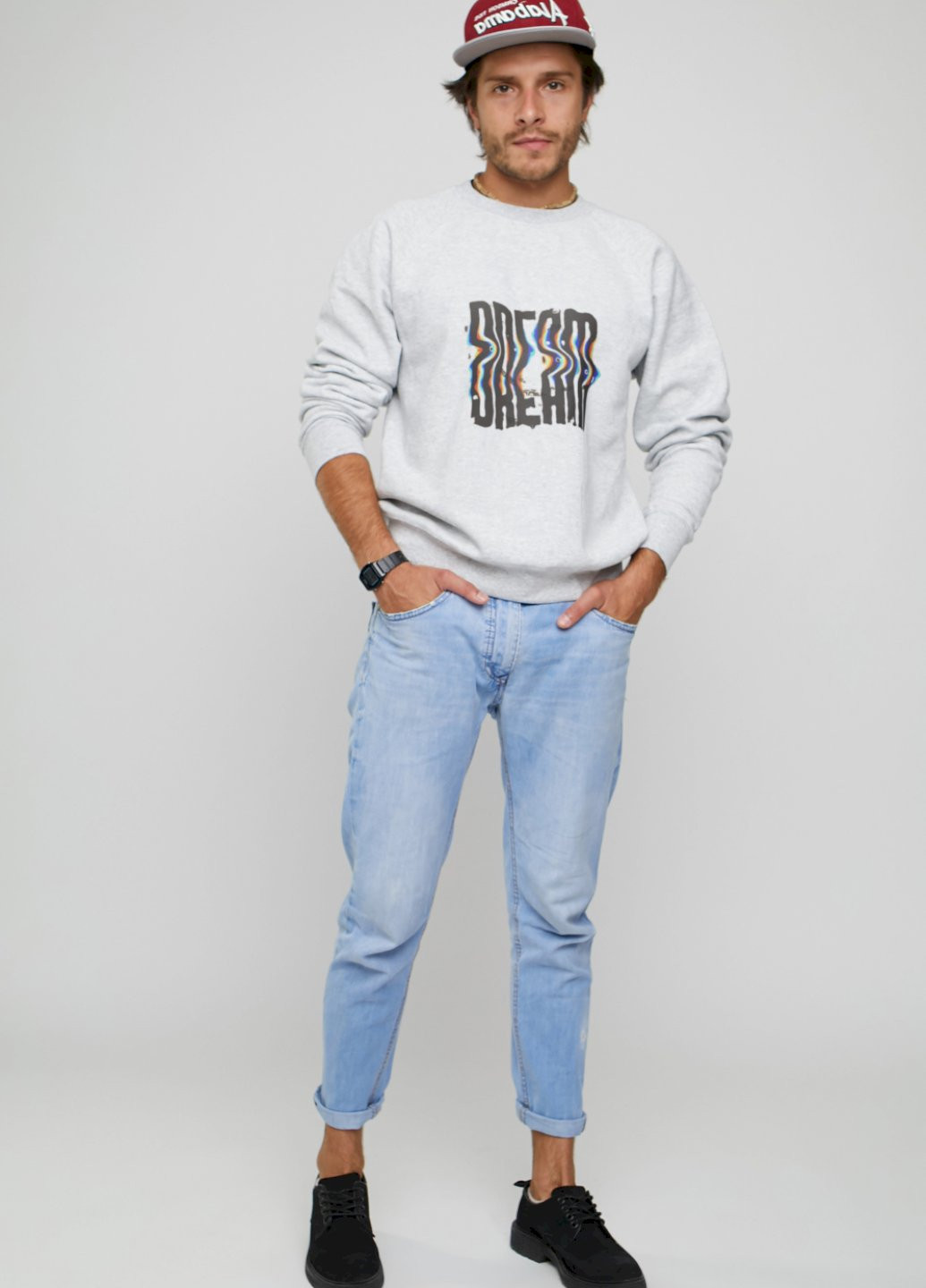 Серый свитшот мужской YAPPI (198688909)