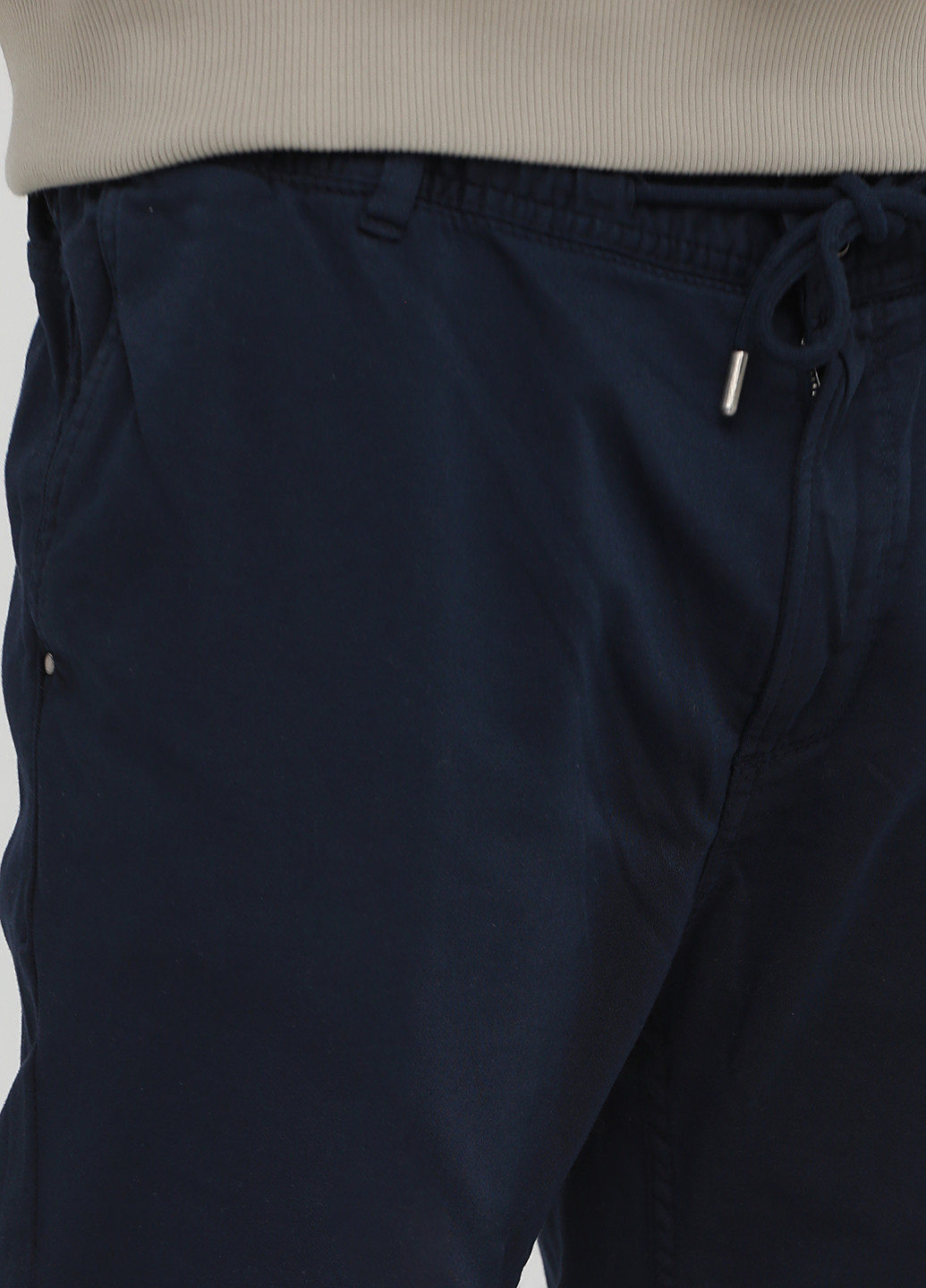 Темно-синие кэжуал демисезонные зауженные брюки Zara