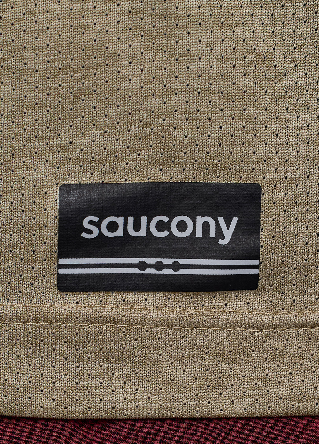Бежевая футболка Saucony STOPWATCH SHORT SLEEVE