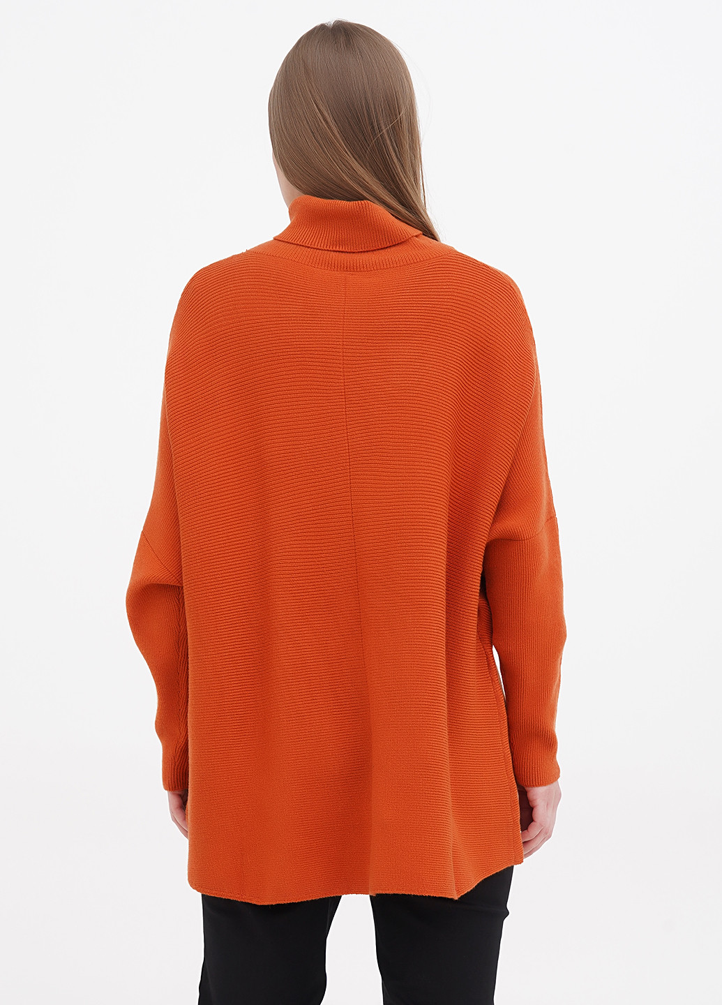 Оранжевый зимний свитер No Brand