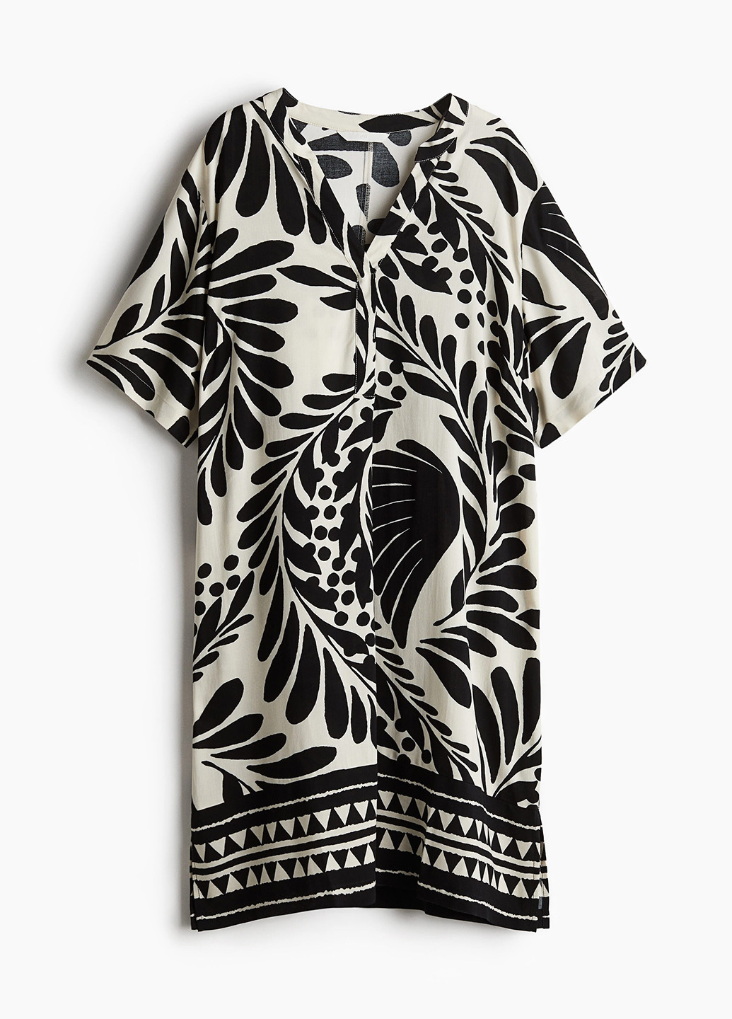 Комбинированное кэжуал платье H&M с рисунком