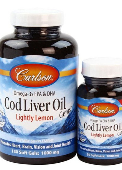 Cod Liver Oil 150+30 Caps Lemon Carlson Labs (256380032)