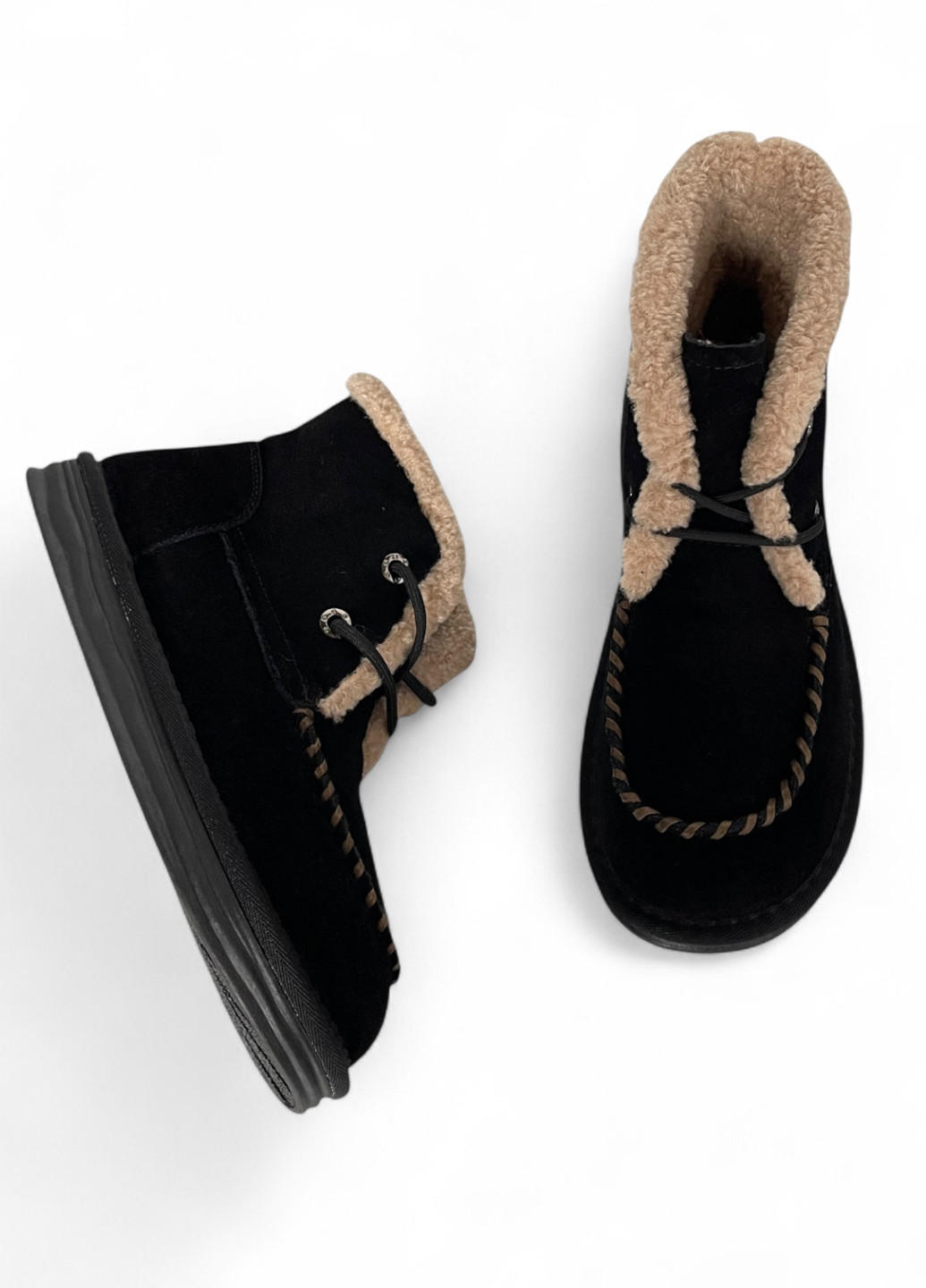 Зимние ботинки Melanda.M с мехом из натуральной замши