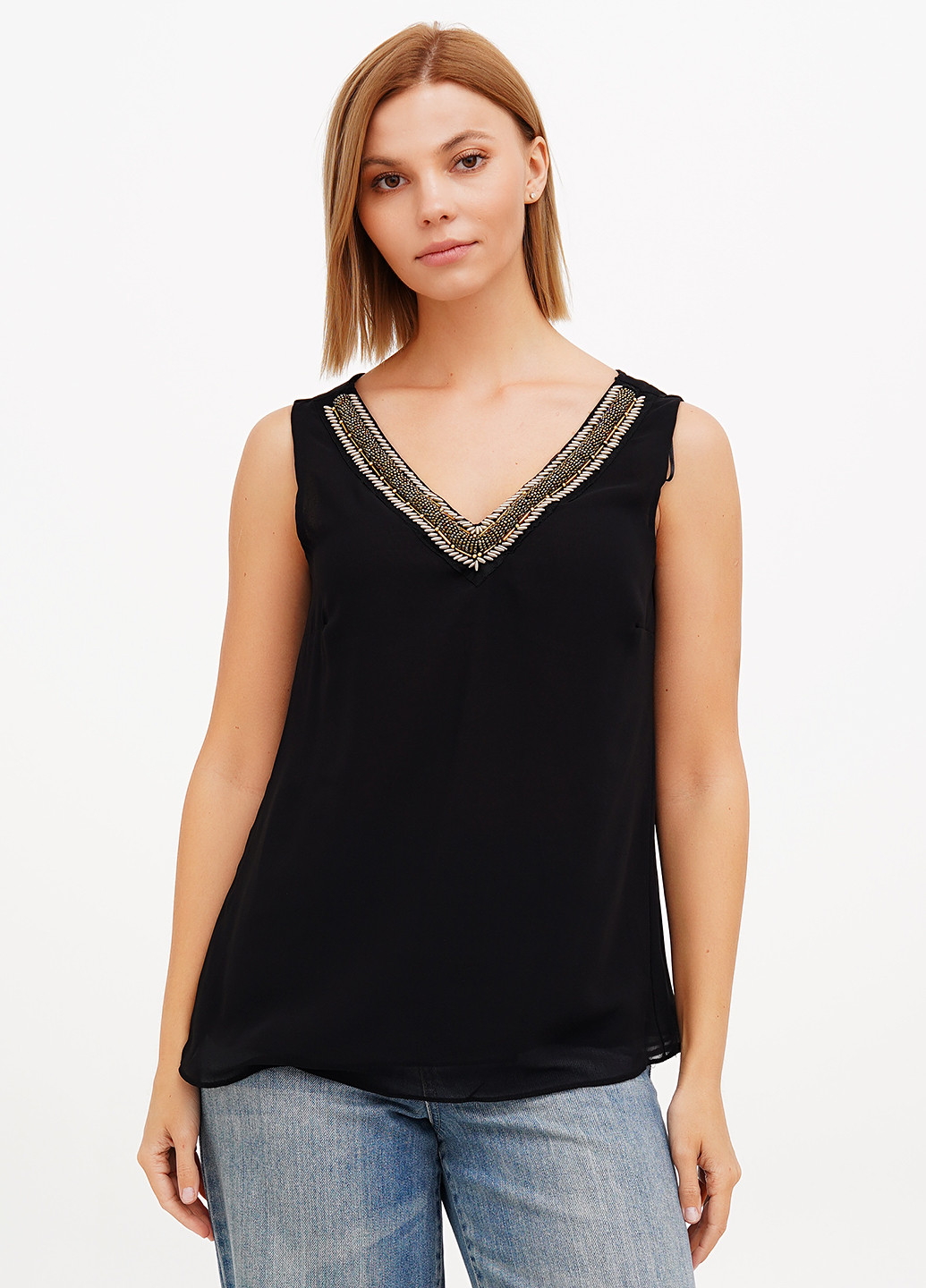 Чорна блуза Sassofono Club