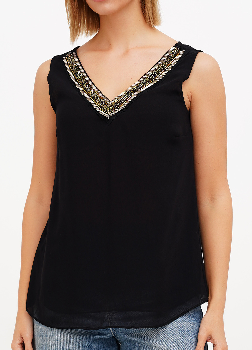 Чорна блуза Sassofono Club