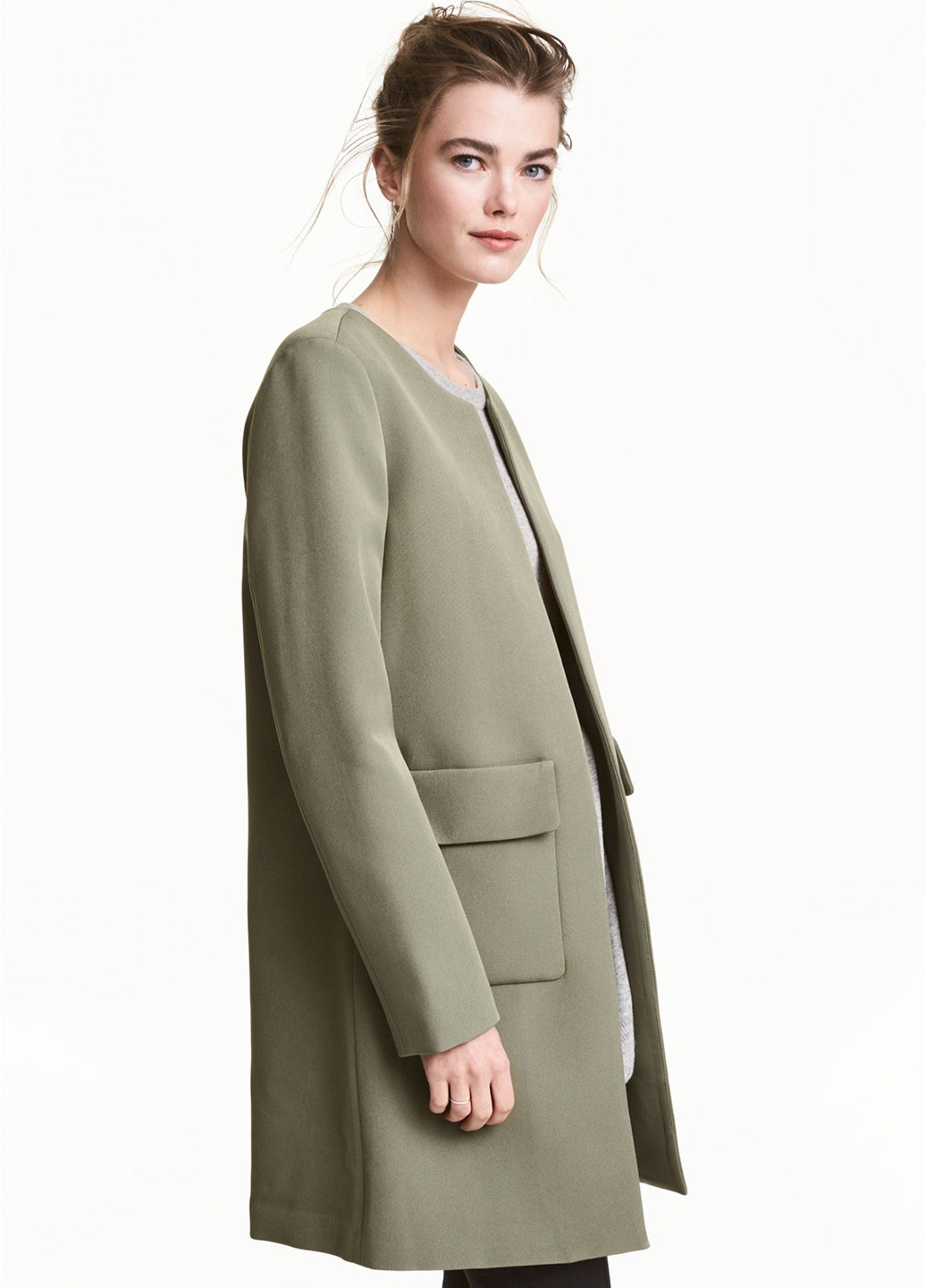 Світло-зелене демісезонне Пальто H&M