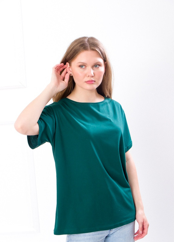 Изумрудная летняя футболка женская р. 50 темно-зеленый носи своє (-001-v29) Носи своє 8127