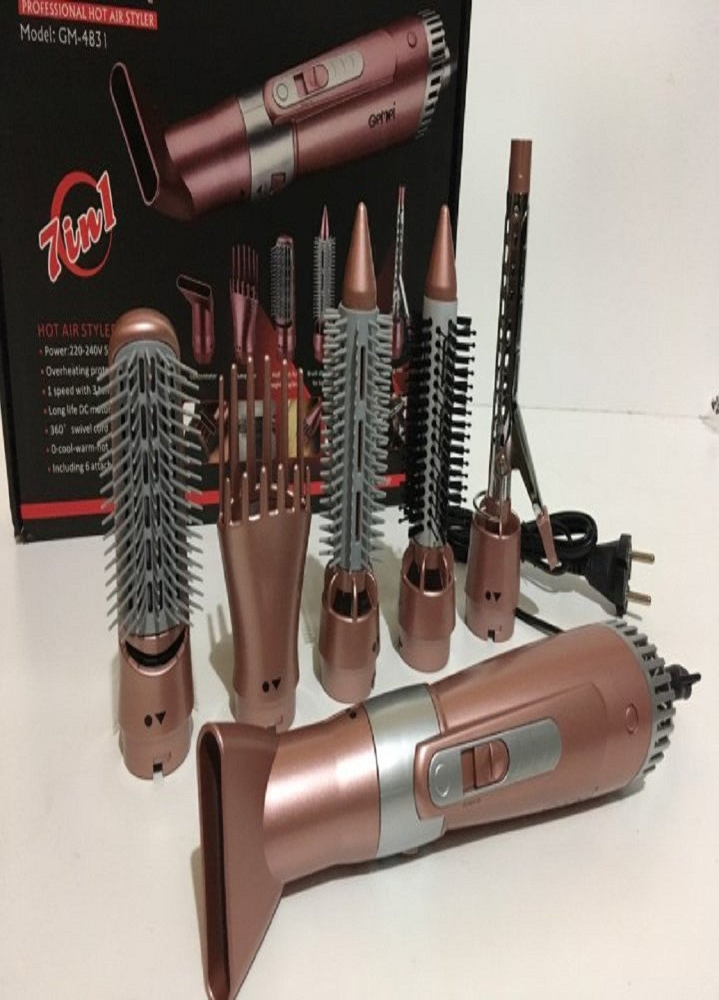 Воздушный мульти стайлер для укладки волос фен брашинг GM-4831 Gemei (254110785)