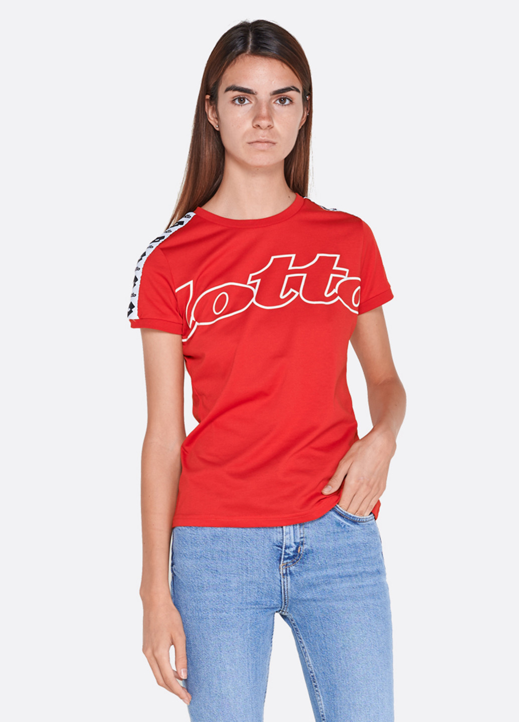 Красная всесезон футболка Lotto ATHLETICA W III TEE JS