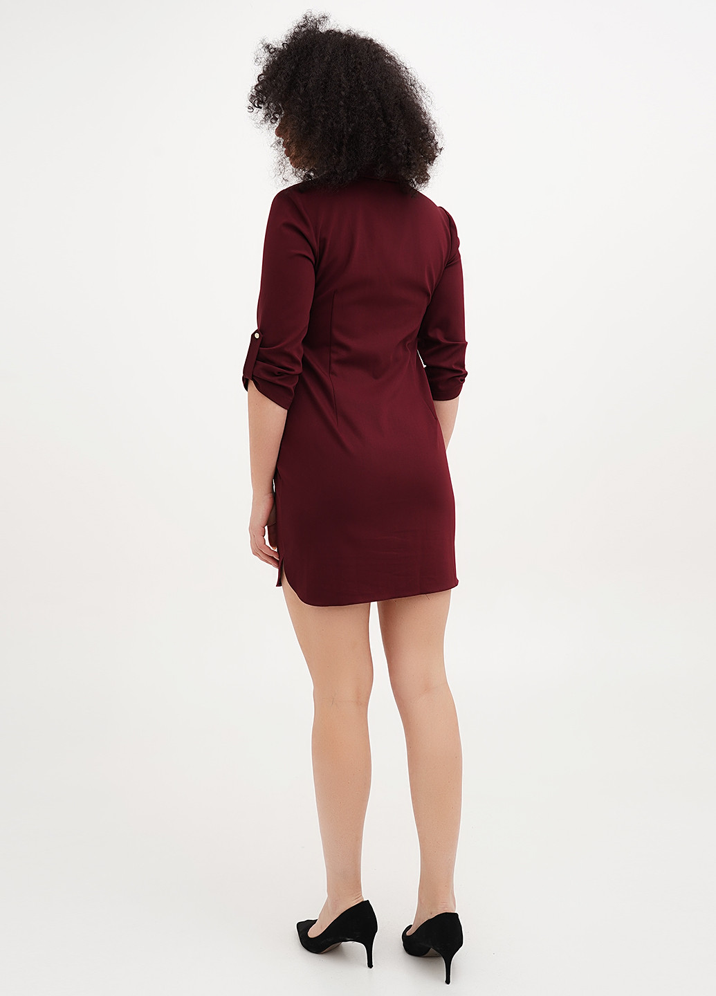Темно-бордова кежуал сукня сукня-сорочка Imperial однотонна