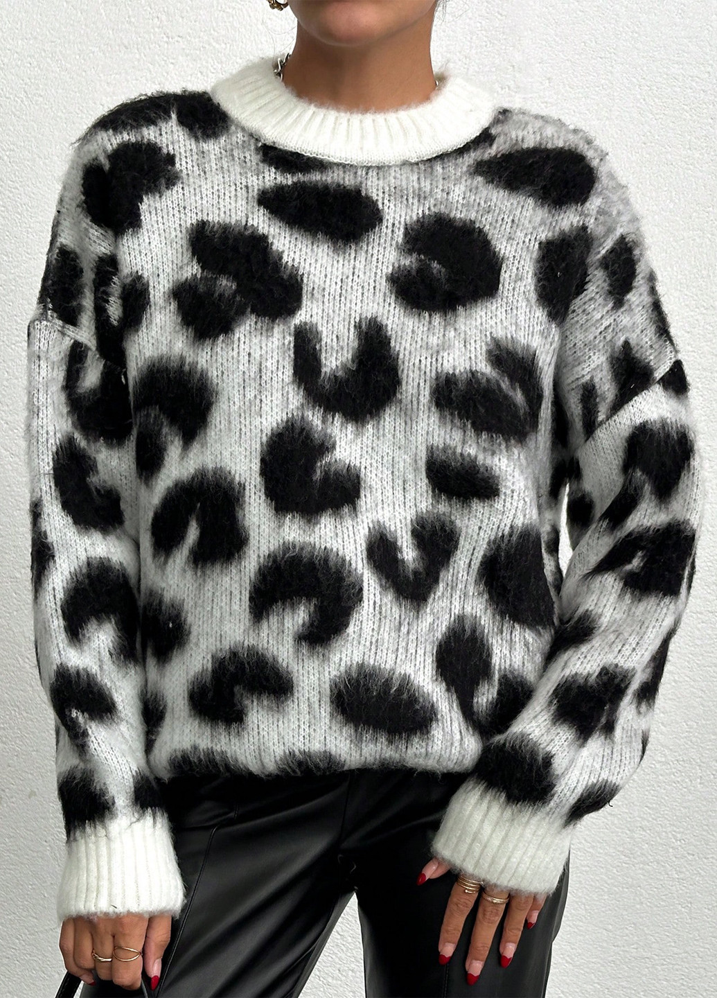 Чорно-білий демісезонний джемпер джемпер SHEIN