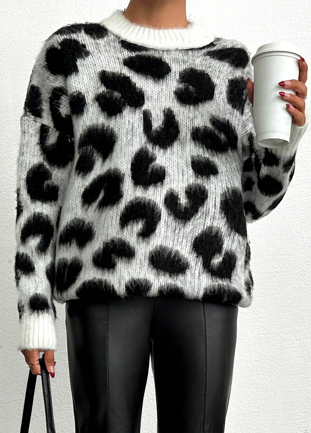 Чорно-білий демісезонний джемпер джемпер SHEIN