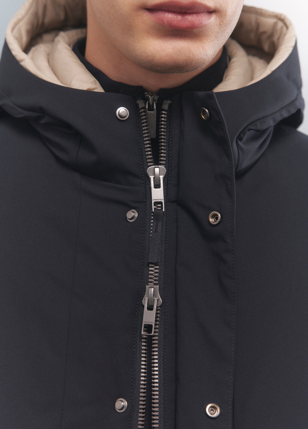 Темно-синя зимня куртка Springfield