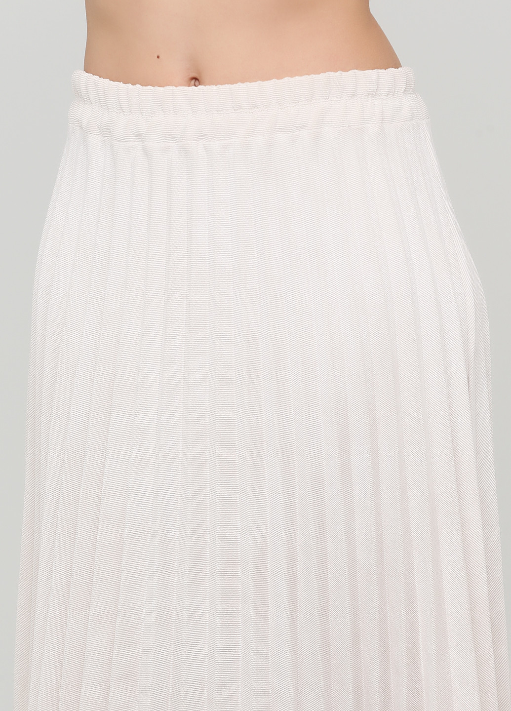 Молочная кэжуал однотонная юбка Souvenir плиссе
