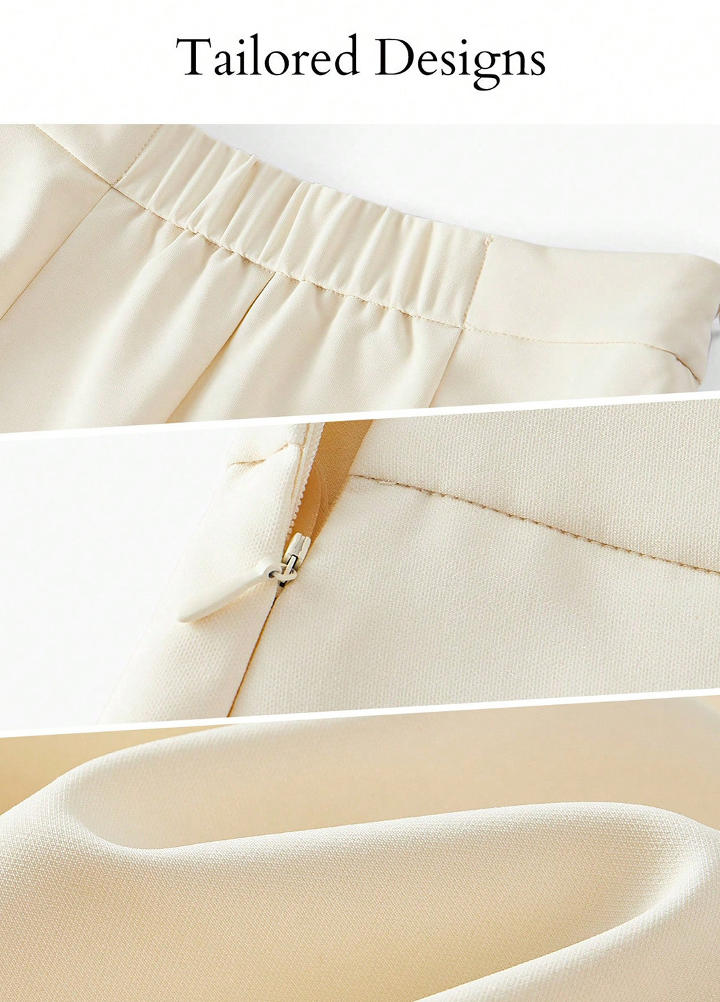 Светло-бежевая кэжуал однотонная юбка SHEIN годе