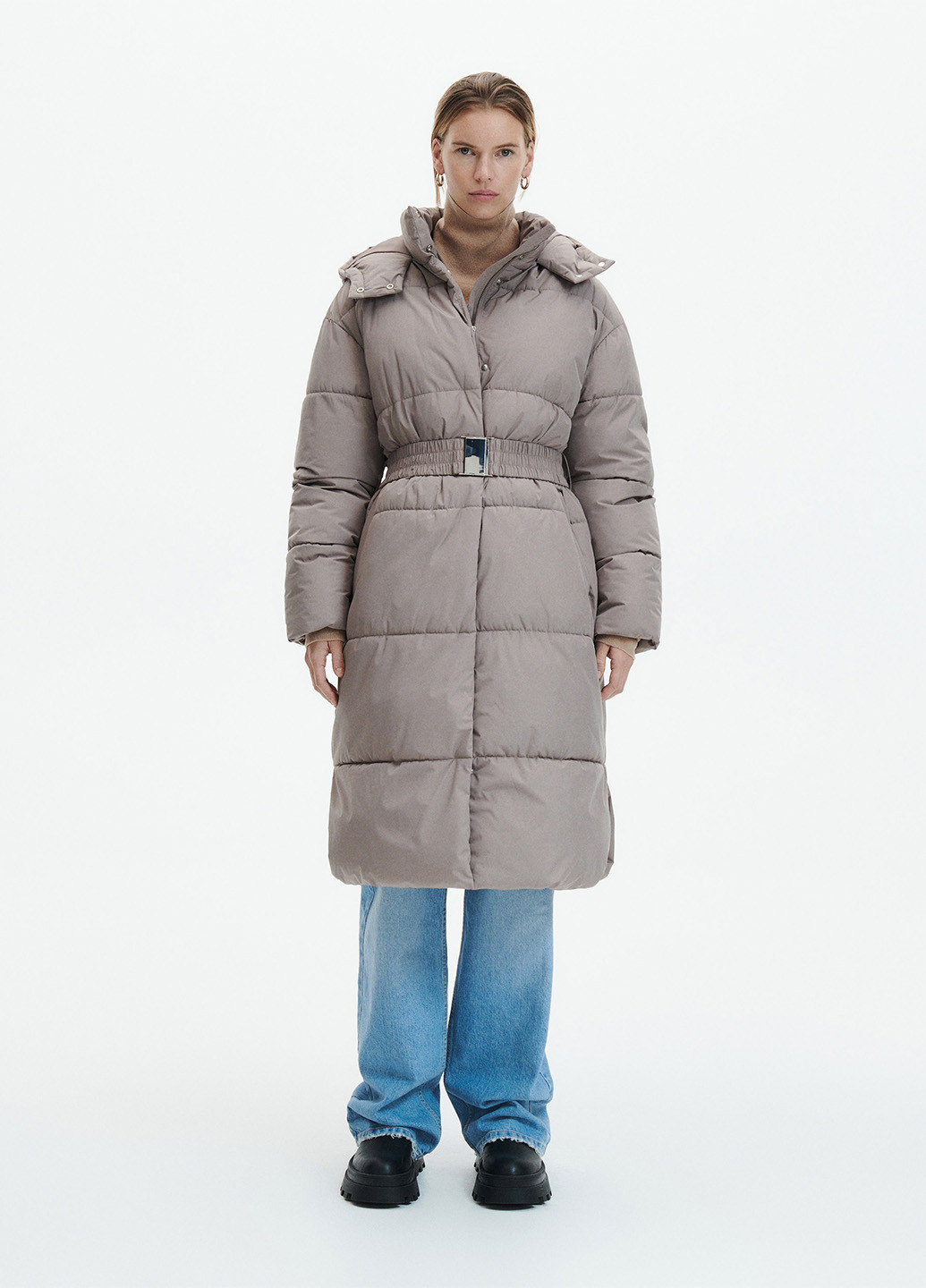 Серо-бежевая зимняя куртка Reserved