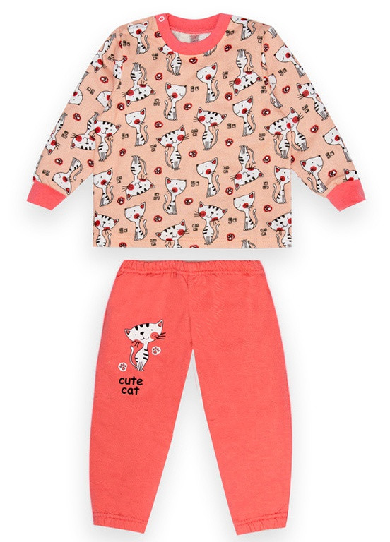 Оранжевая всесезон детская пижама для девочки pgd-22-2-1 Габби