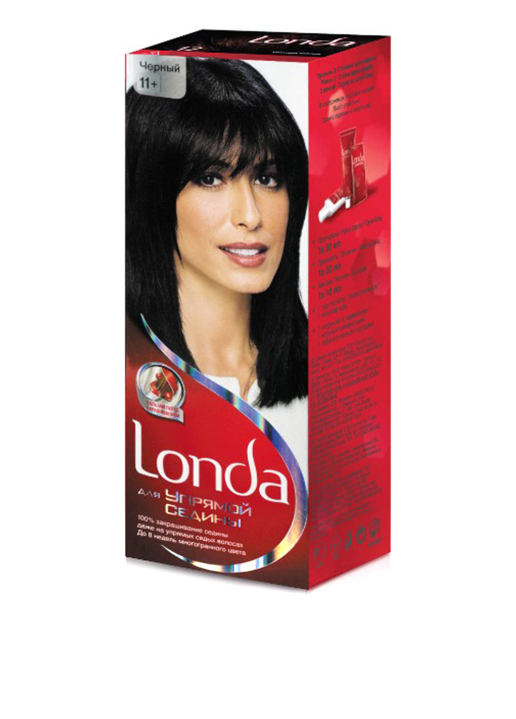 Крем-краска для волос стойкая стойка для упрямой седины, №11 Черный Londa (14677650)