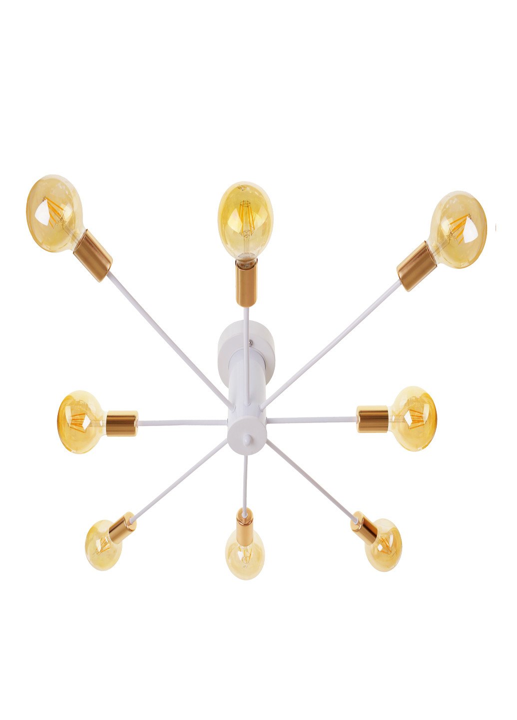 Сучасна стильна люстра на 8 лампочок BR-01 605C/8 E27 WH/G Brille (247209193)