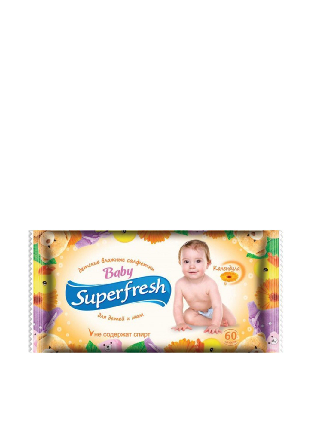 Вологі серветки для дітей і мам (60 шт.) Superfresh (132308387)