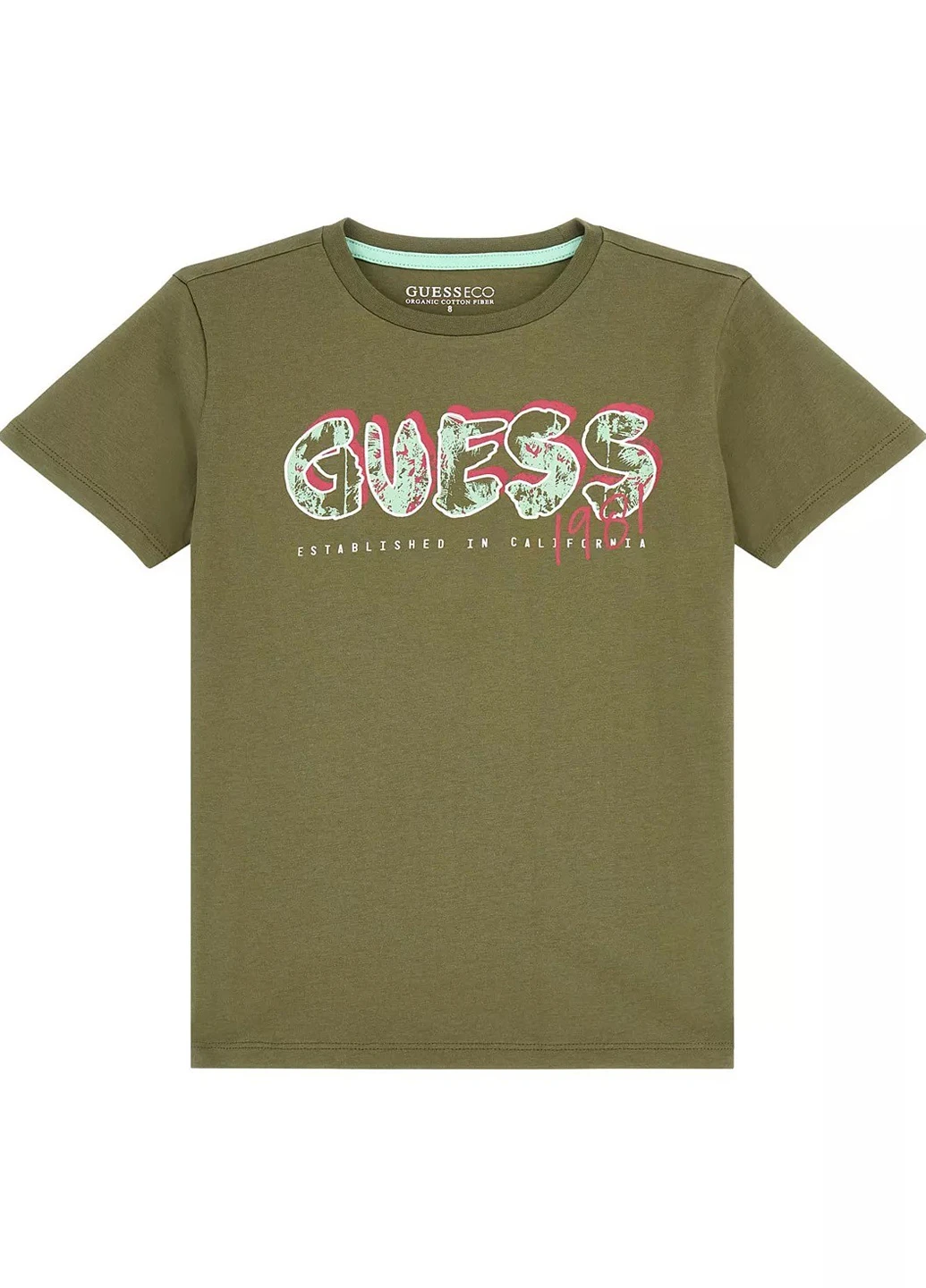 Хакі (оливкова) літня футболка Guess