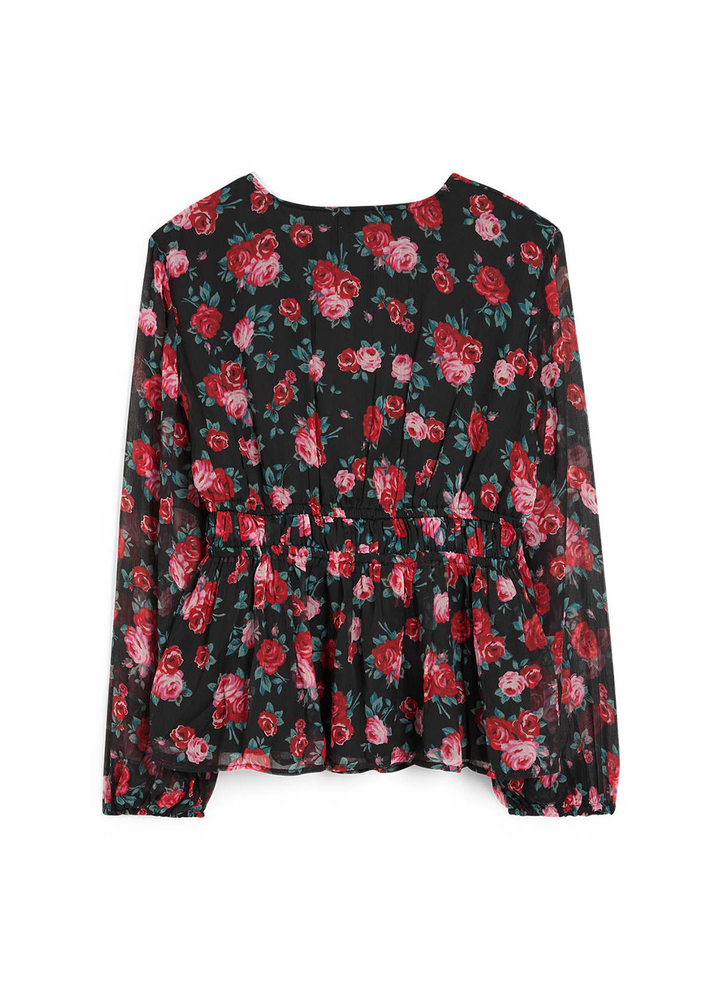 Чорна блуза з баскою C&A