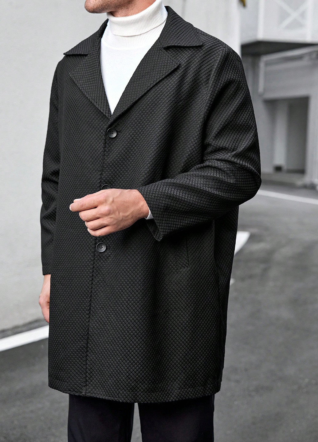 Плащ SHEIN на гудзиках прямий (311677744)