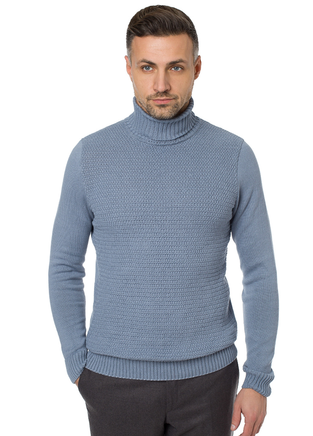 Серо-голубой демисезонный свитер Arber