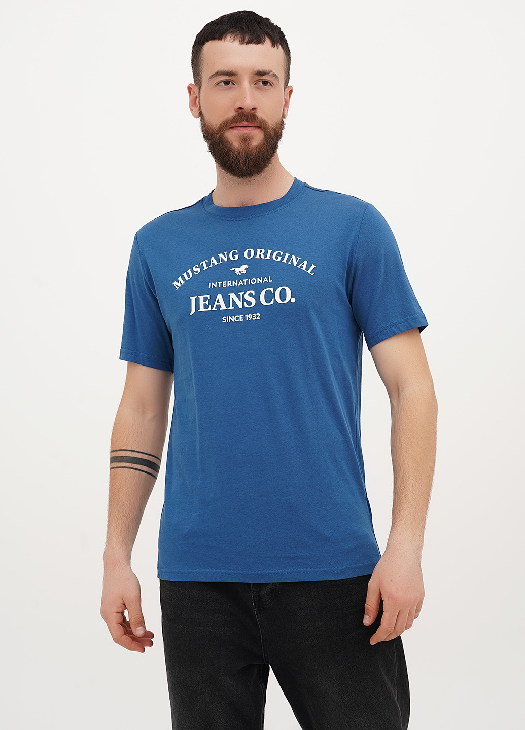 Морської хвилі футболка Mustang