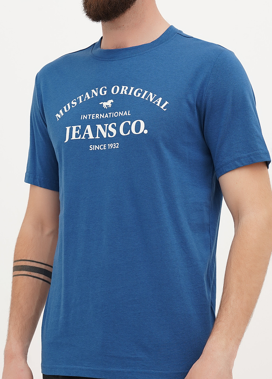 Морської хвилі футболка Mustang