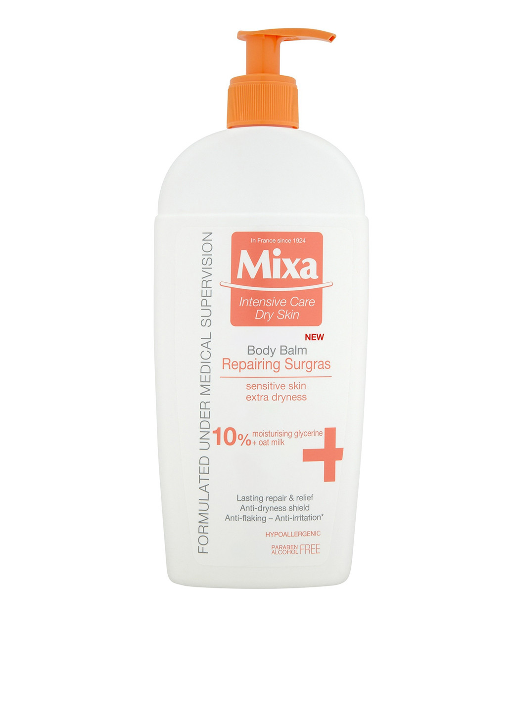 Крем-уход Body & hands для сухой и чувствительной кожи тела, 400 мл Mixa (96593722)