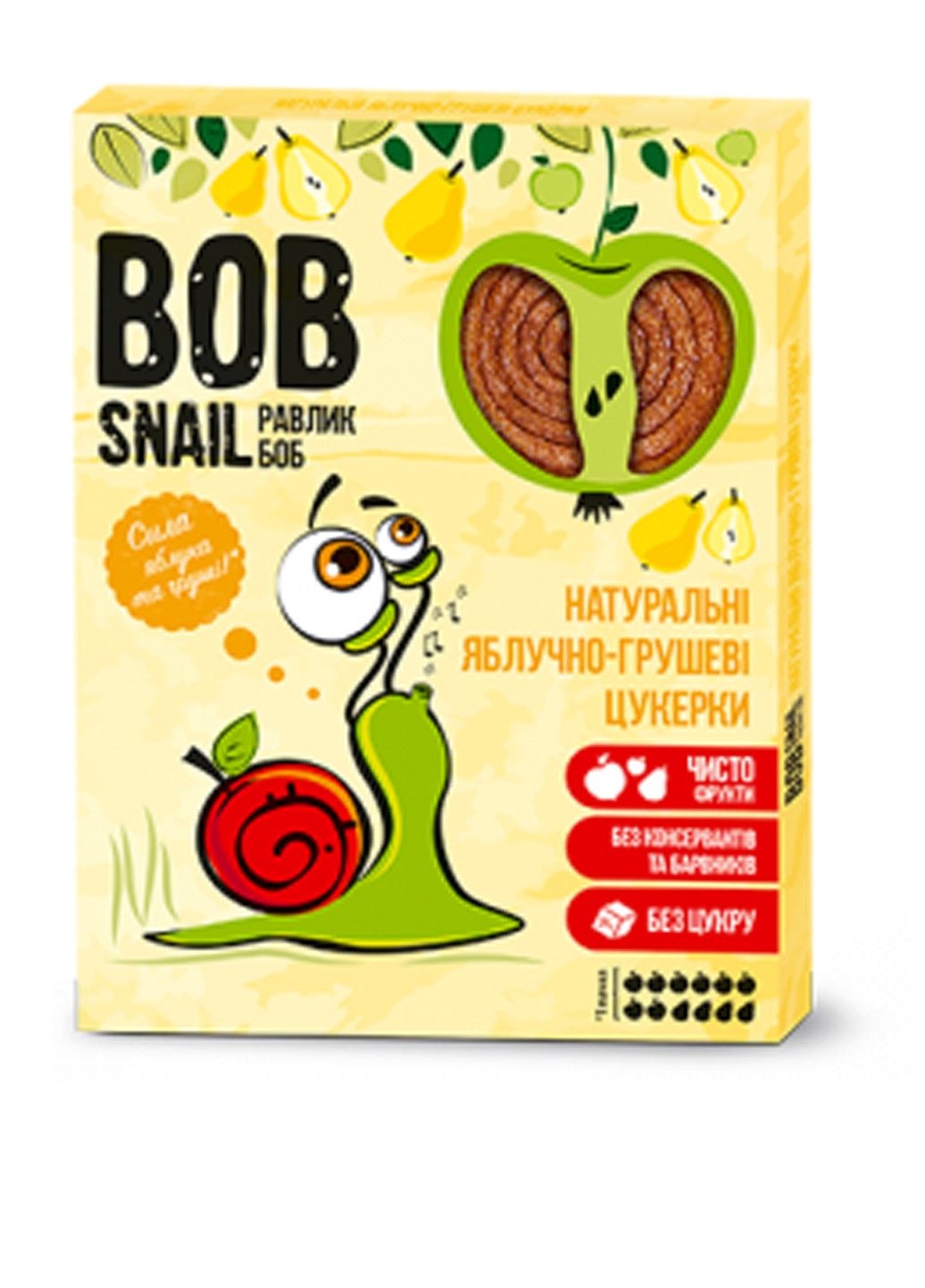 Конфеты Яблоко-Груша, 120 г Bob Snail (151220064)