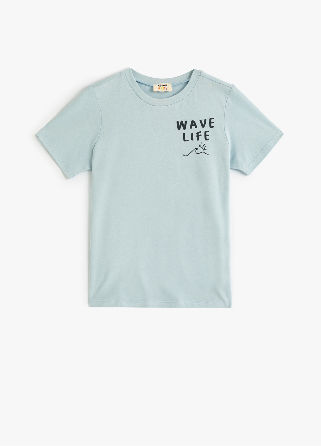 Серо-голубая летняя футболка KOTON